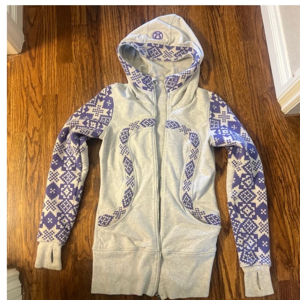lululemon athletica Gray and Purple Hoodie